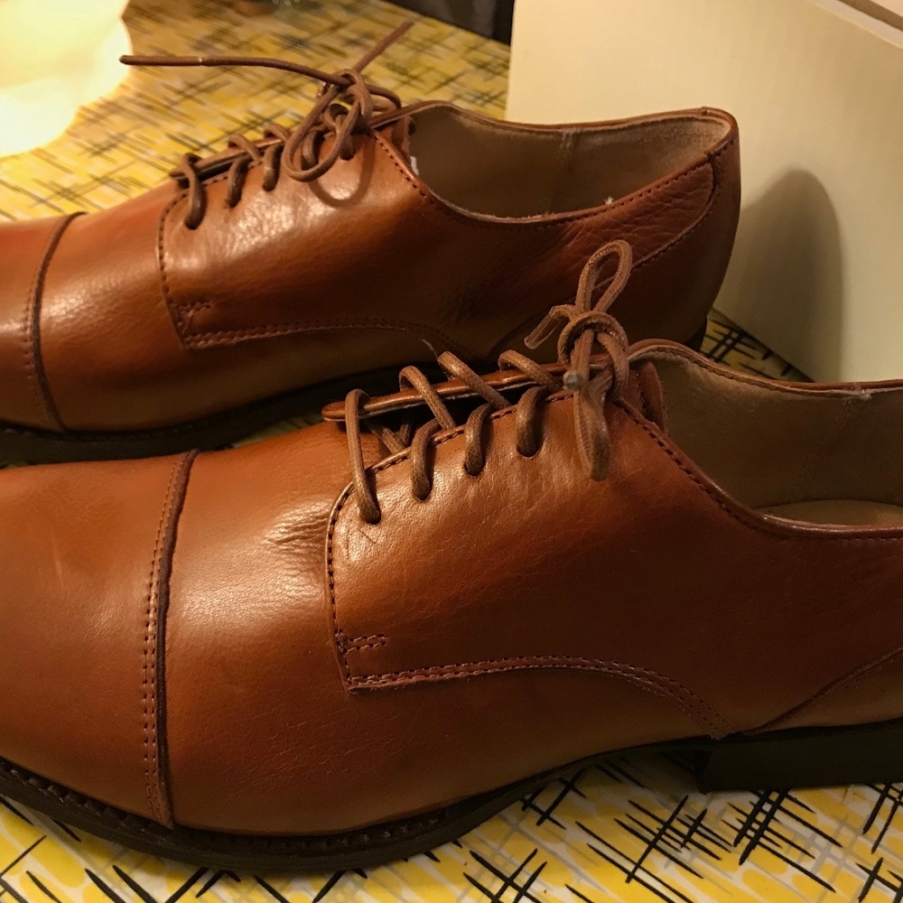 FRYE Erin Whiskey Oxford Leather Shoes 8.5 NIB